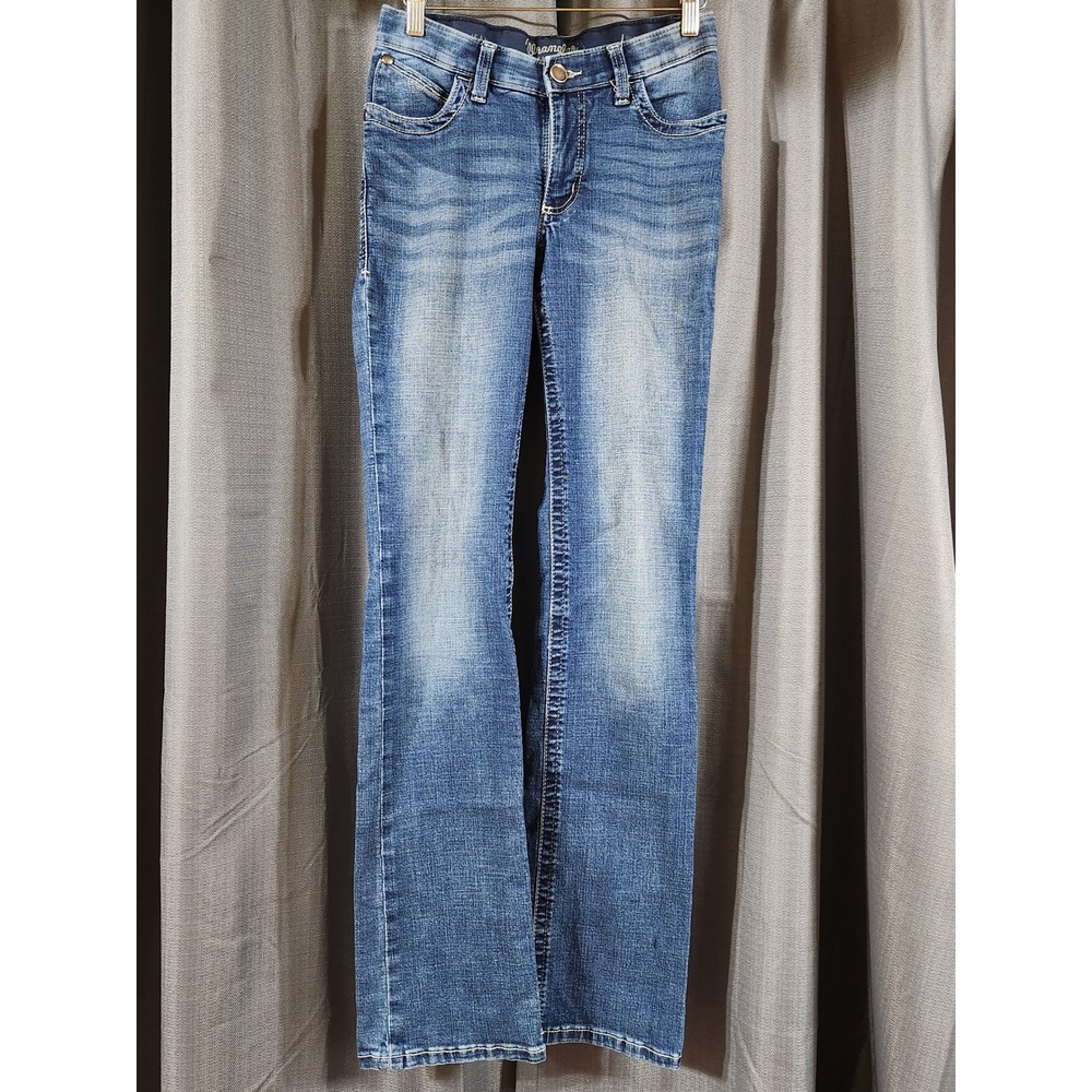 Wrangler Willow Ultimate Riding Jeans Women 28x34 Mid Rise Bootcut Medium Wash - Picture 2 of 7